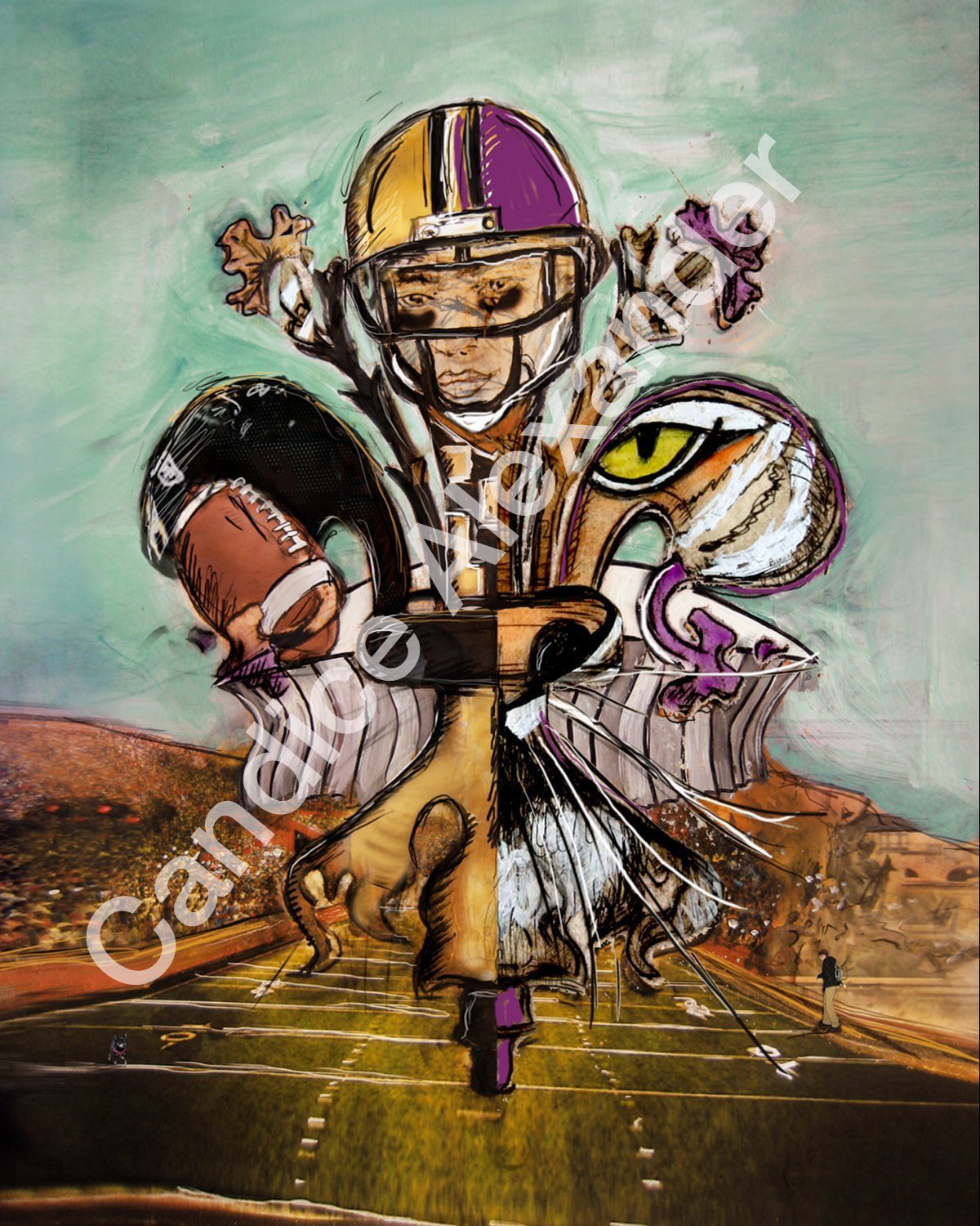 ▷ Minnesota Vikings by Botero Pop, 2022, Painting