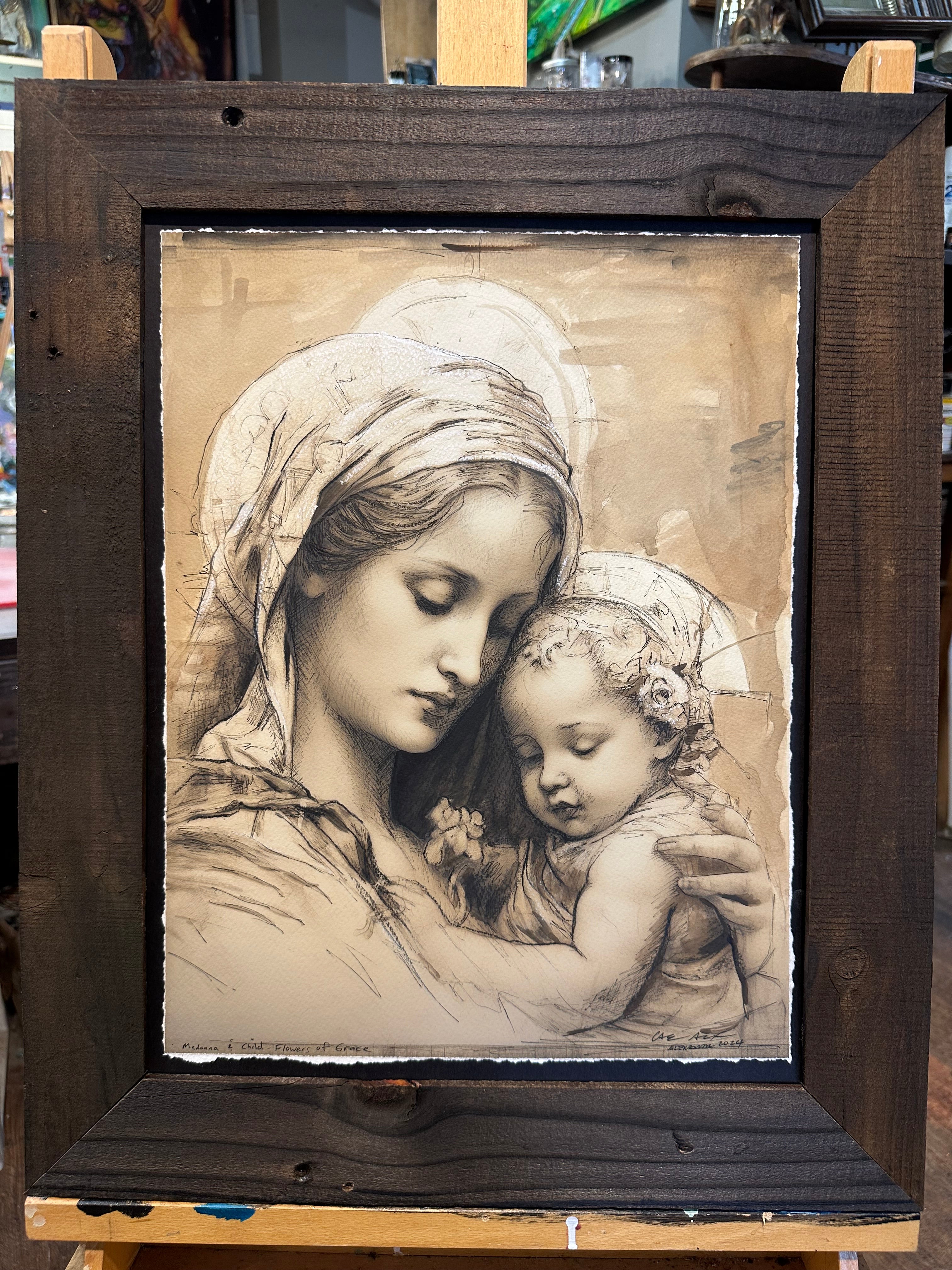 Madonna and Child: Flowers of Grace – Candice Alexander Art Studio