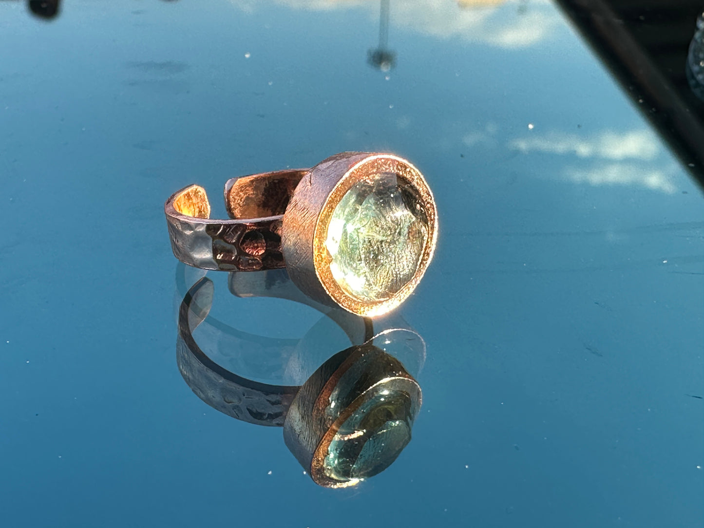Capital One Glass, Sterling Silver, Ring, Candice Alexander, Jewelry, Hand-crafted, Personalized