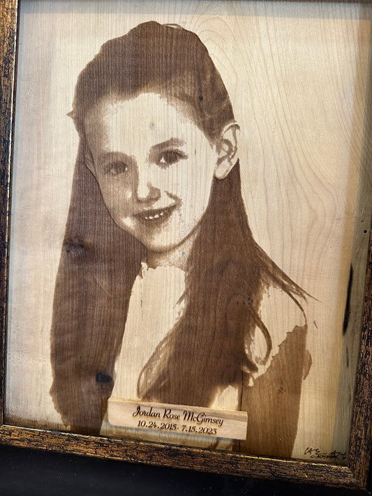 Custom Engraved Portrait Commission