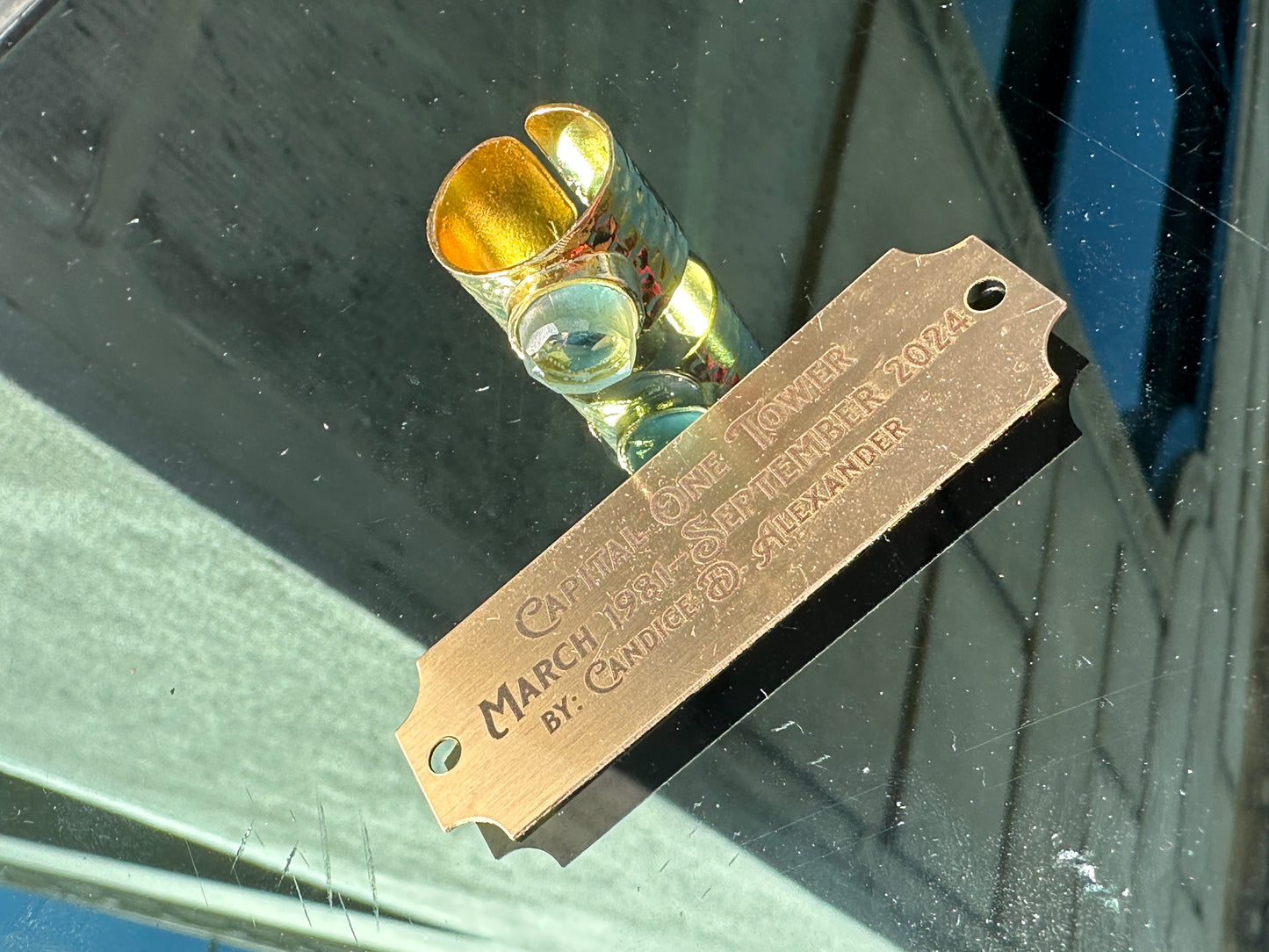 Capital One Glass, Sterling Silver, Ring, Candice Alexander, Jewelry, Hand-crafted, Personalized