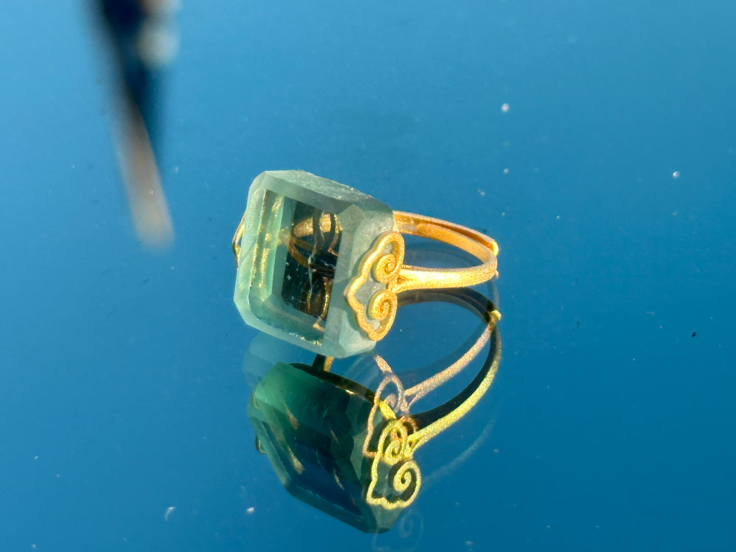 Capital One Glass, Sterling Silver, Ring, Candice Alexander, Jewelry, Hand-crafted, Personalized