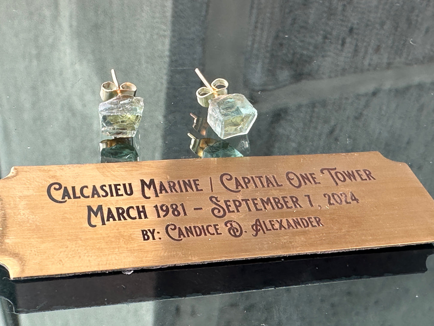 Capital One Glass, Sterling Silver, Ring, Candice Alexander, Jewelry, Hand-crafted, Personalized
