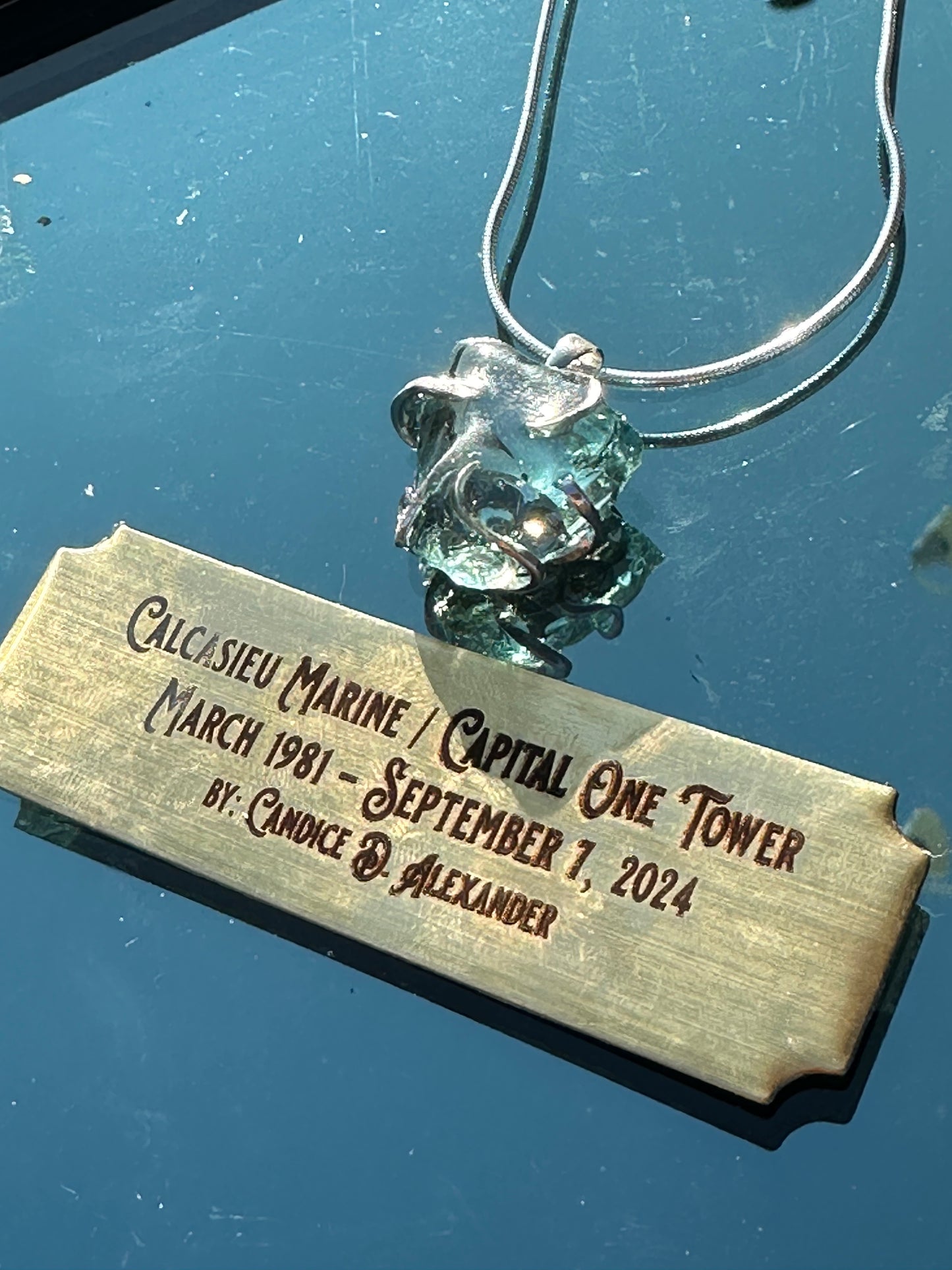 Capital One Glass, Sterling Silver, Ring, Candice Alexander, Jewelry, Hand-crafted, Personalized