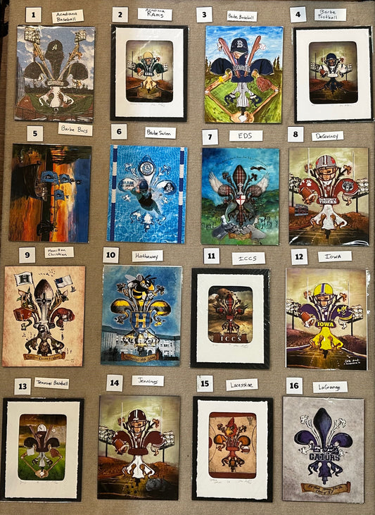 Fleur de Lis Inspired in High School Sports