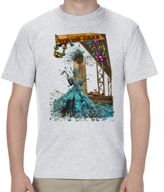 2025 Louisiana Mardi Gras Unisex Ash Grey 100% Cotton T-Shirts