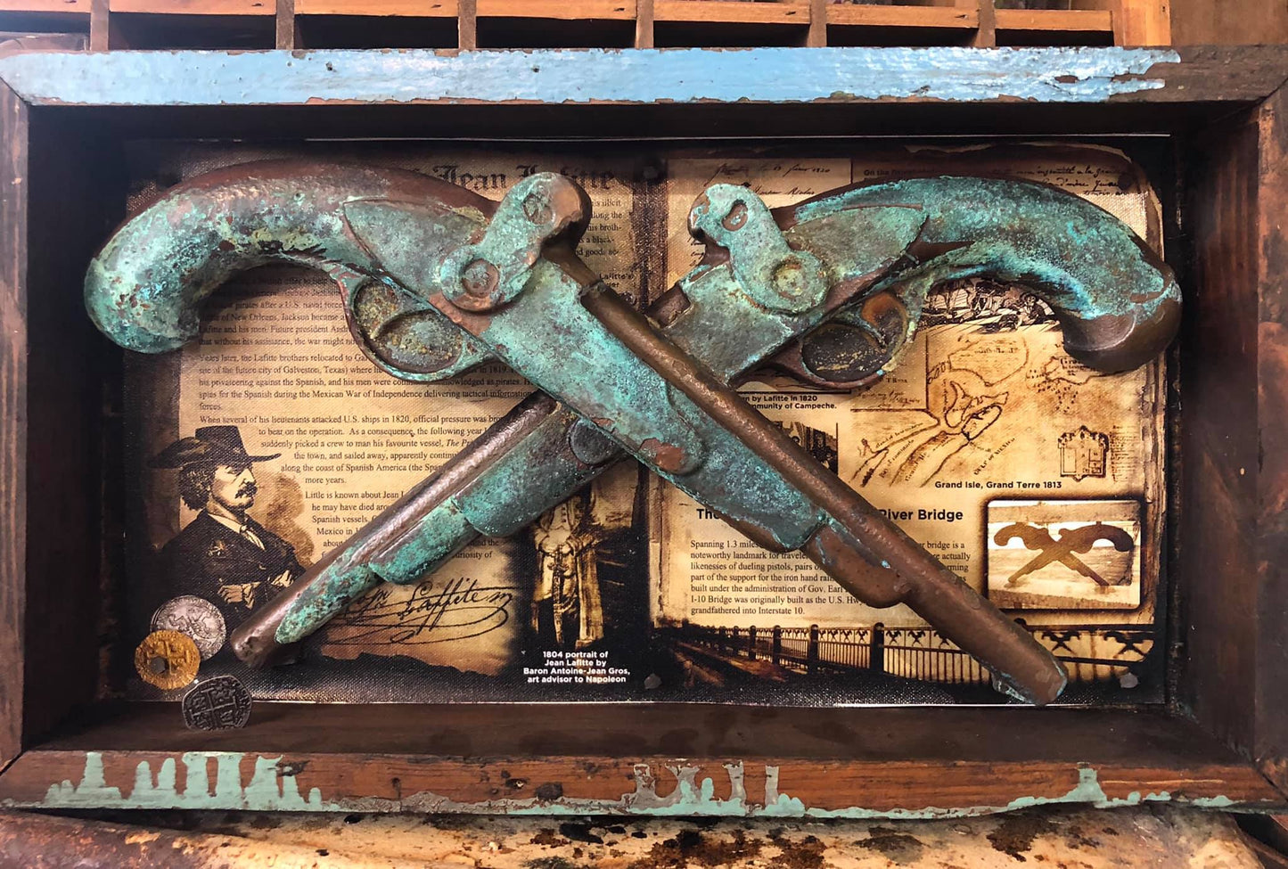 Jean Lafitte Pistols: Patina Solid Brass Finish