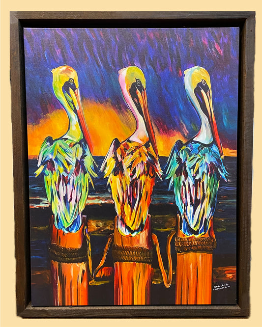 Three Pelicans