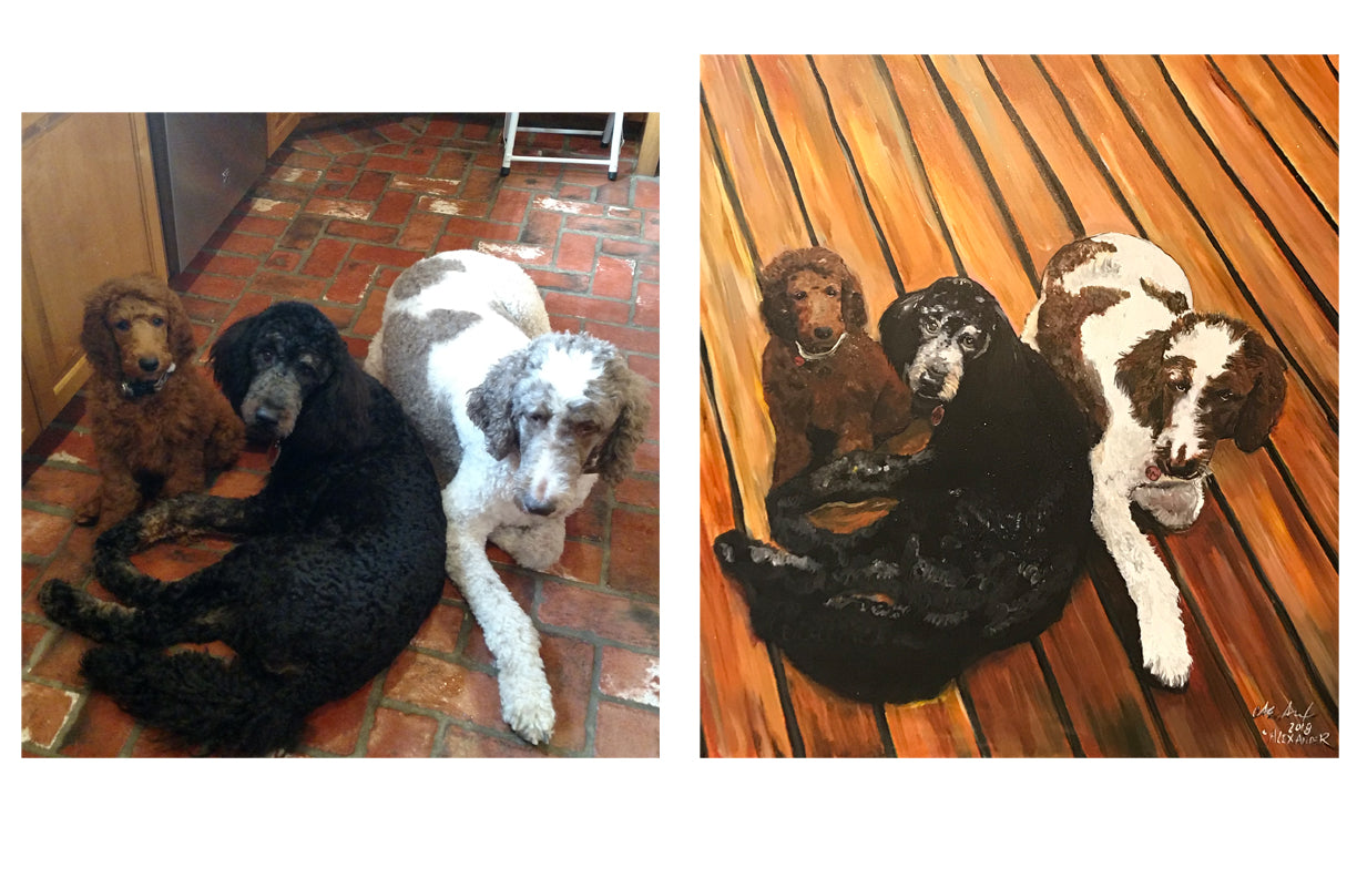 Custom Painted Dog Portraits