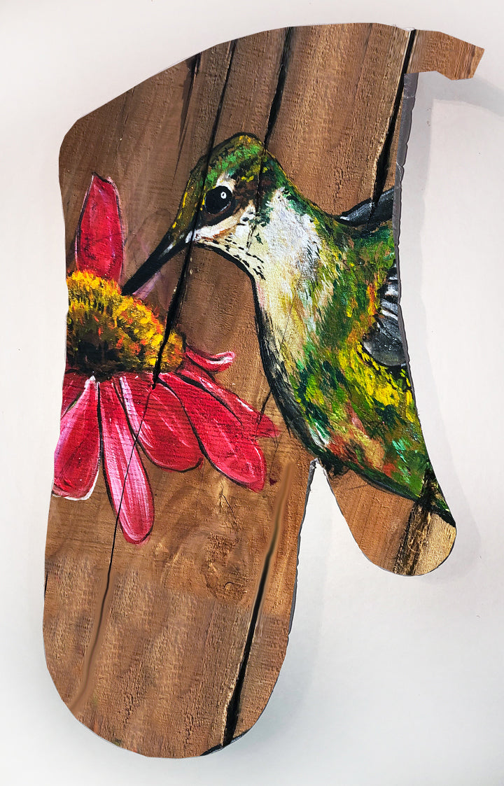 Hummingbird on Wood