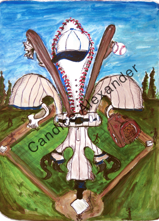 Baseball Candice Alexander Fleur De Lis Fleur de Lis Art by Candice Alexander Louisiana Artist