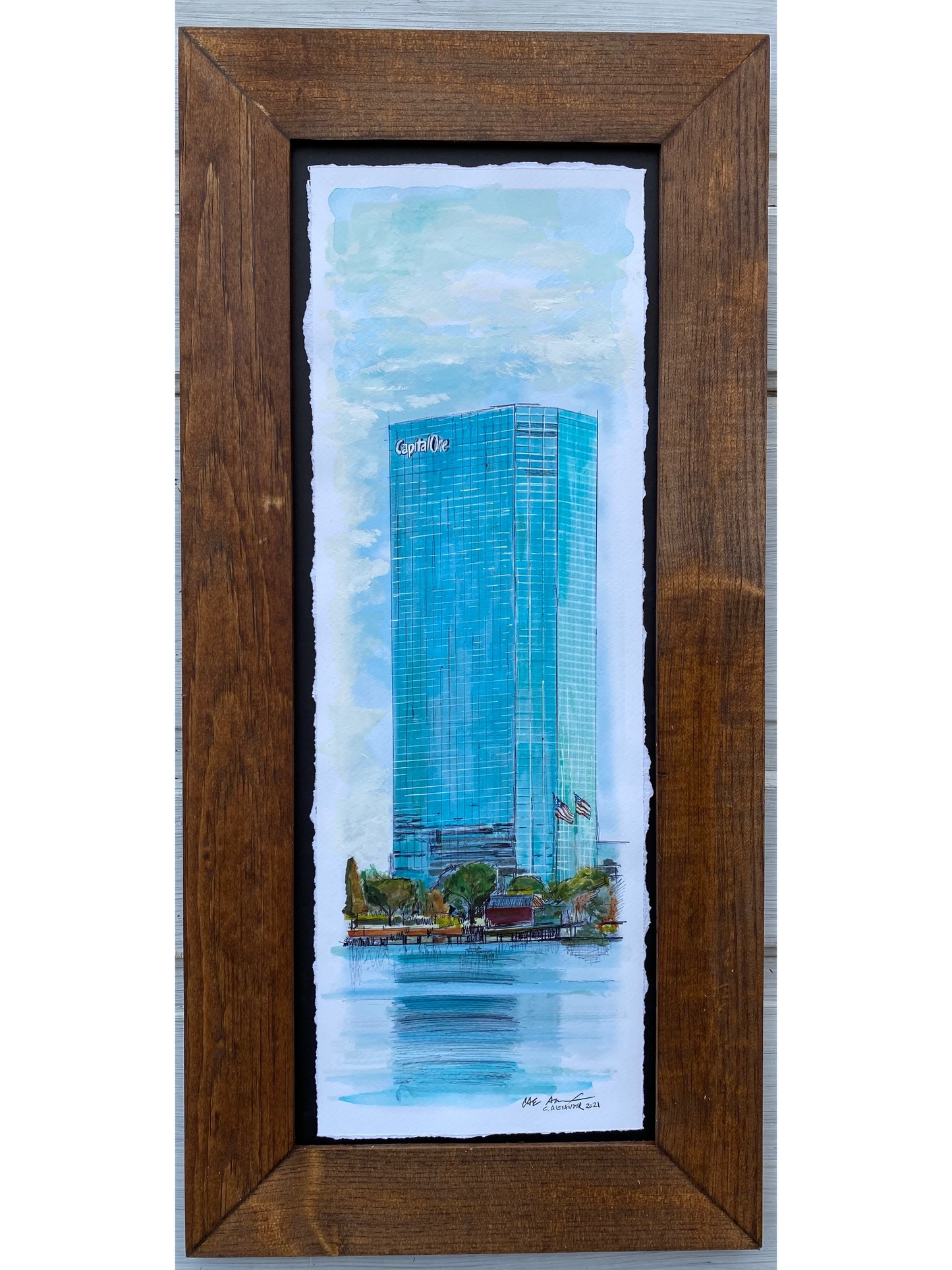 HISTORIC CALCASIEU MARINE, CM TOWER, CAPITAL ONE BUILDING, LAKE CHALRS, GLASS, LOUISIANA, HURRICANE LAURA, ENGRAVED GLASS, Candice Alexander, Alexander Art Studio