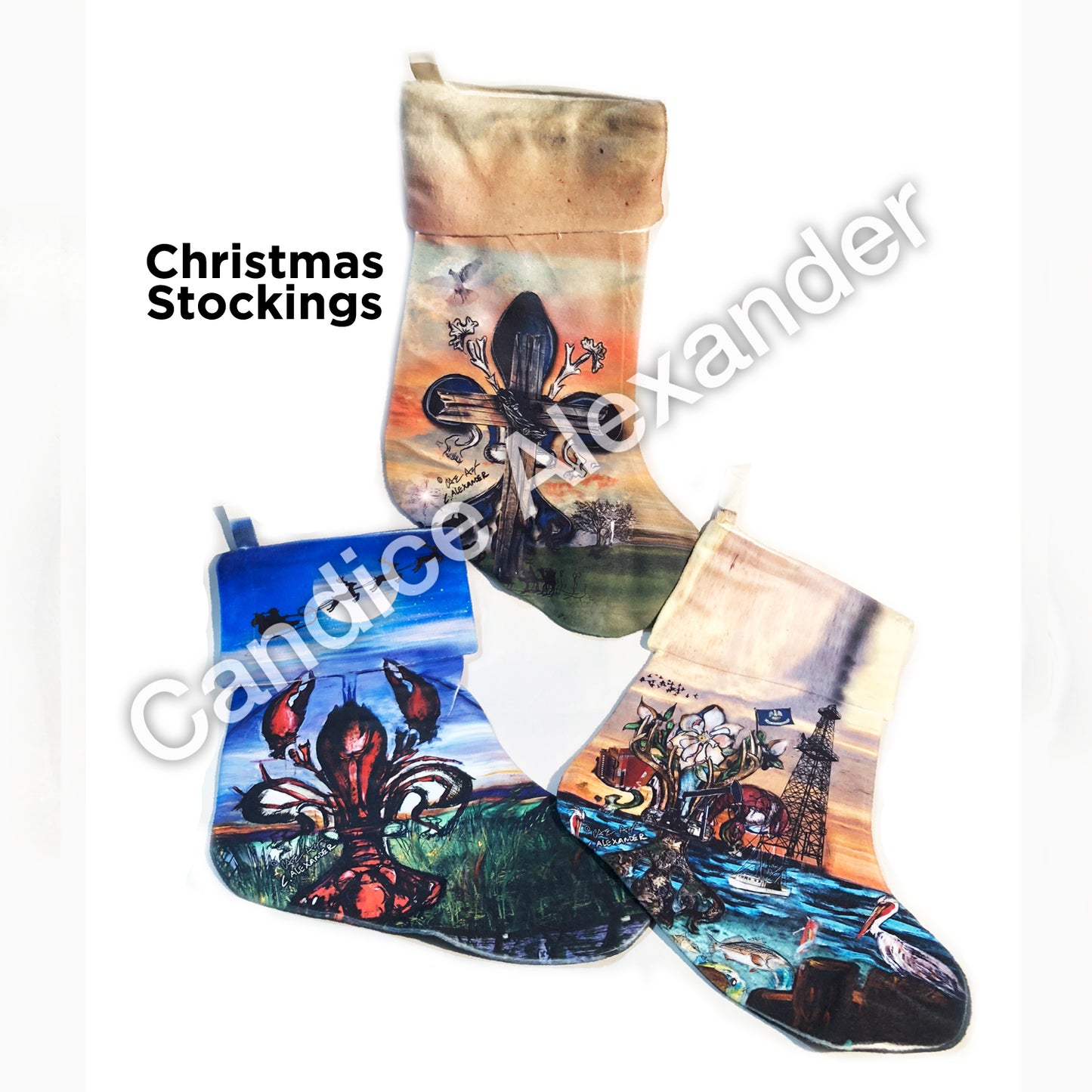 Bass Fish Christmas Stocking