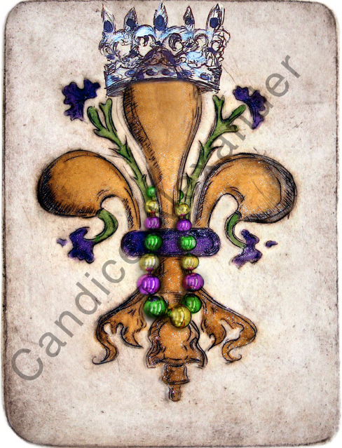 Fat Tuesday King Fleur De Lis Candice Alexander  Fleur De Lis art by Candice Alexander, Louisiana Artist