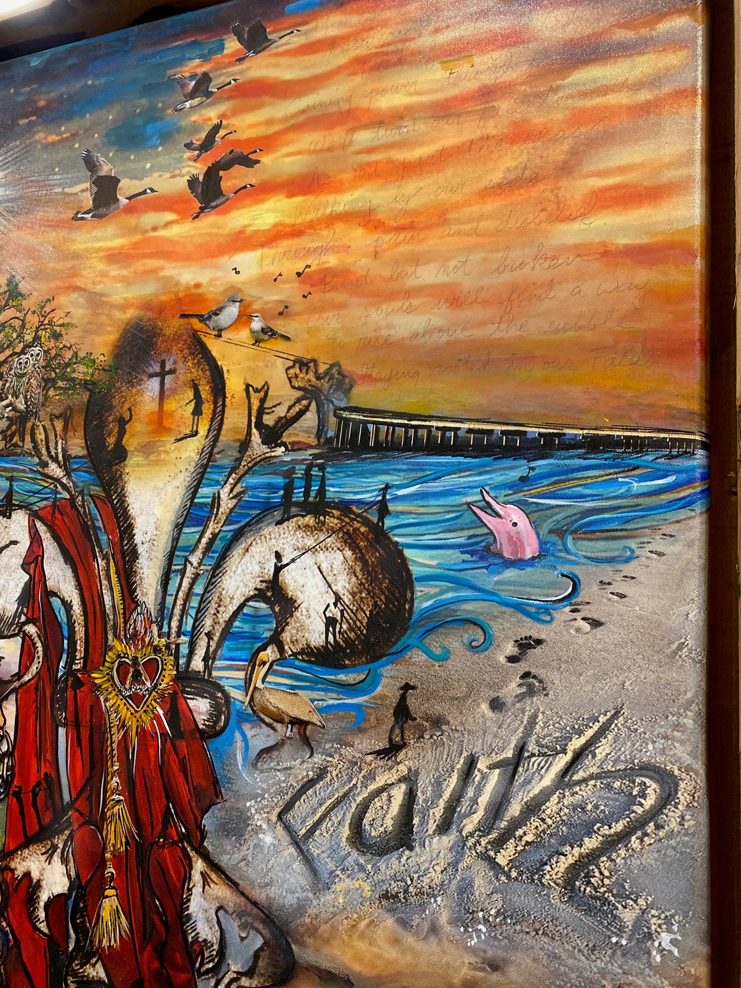 Candice Alexander, Fleur De Lis, Louisiana Artist, Acrylic Painting, Inspiration Pietre Bruegal, Calvary, Hurricane Laura, Hurricane Delta, Lake Charles, Southwest Louisiana, Faith, Hope Inspiring Art, Paige Vidrine, Mississippi, Texas, Ocean Springs, Fine Art, Geese, Crab, Peacock, Sallier Oak, Pinky, God, Jesus, Honey Bee, Anchor, Mocking Bird, Manatee, Barred Owl, Crawfish, Mosquito, Gulf of Mexico, McDonalds, Michael Boyer, Mike Boyer, SWLA Edit alt text