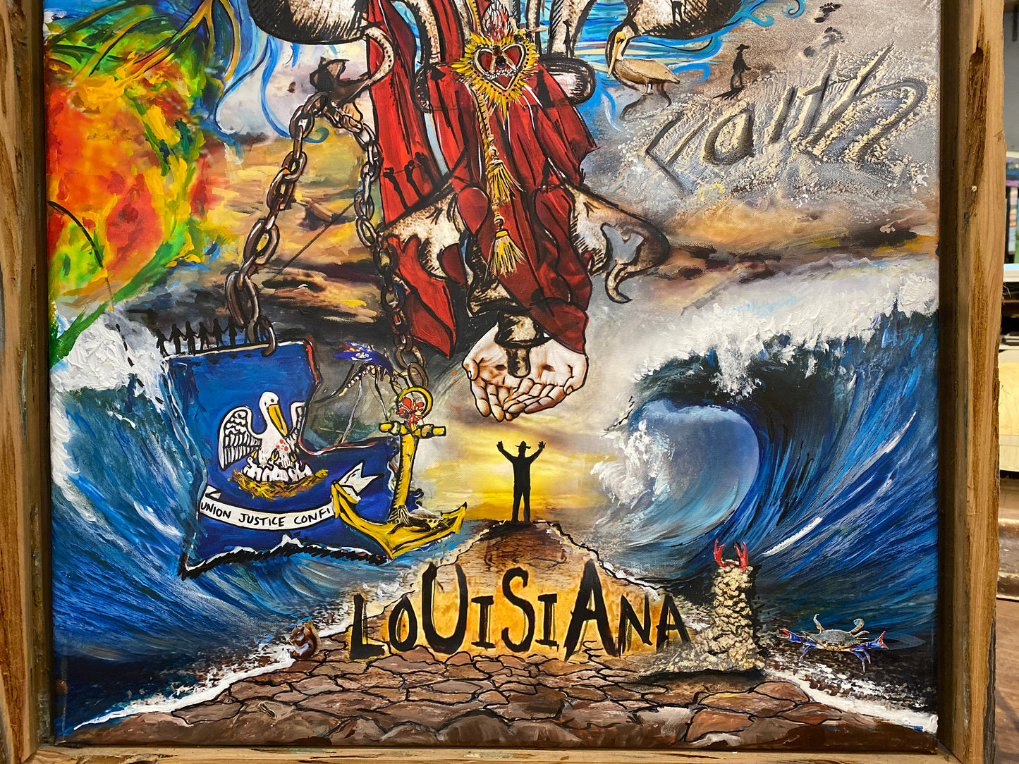 Candice Alexander, Fleur De Lis, Louisiana Artist, Acrylic Painting, Inspiration Pietre Bruegal, Calvary, Hurricane Laura, Hurricane Delta, Lake Charles, Southwest Louisiana, Faith, Hope Inspiring Art, Paige Vidrine, Mississippi, Texas, Ocean Springs, Fine Art, Geese, Crab, Peacock, Sallier Oak, Pinky, God, Jesus, Honey Bee, Anchor, Mocking Bird, Manatee, Barred Owl, Crawfish, Mosquito, Gulf of Mexico, McDonalds, Michael Boyer, Mike Boyer, SWLA Edit alt text