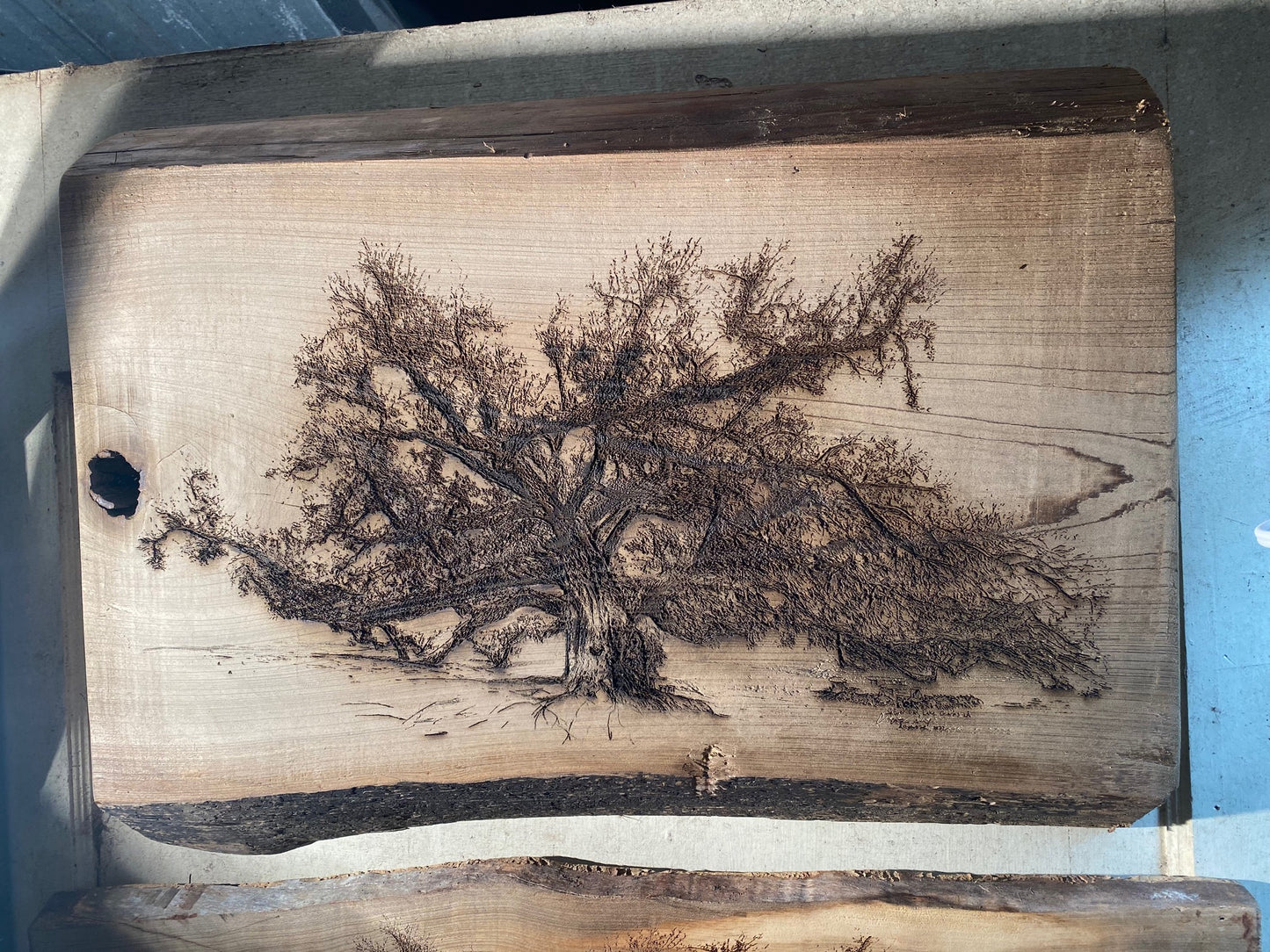 Sallier Oak Laser Engraving "One of a Kind"