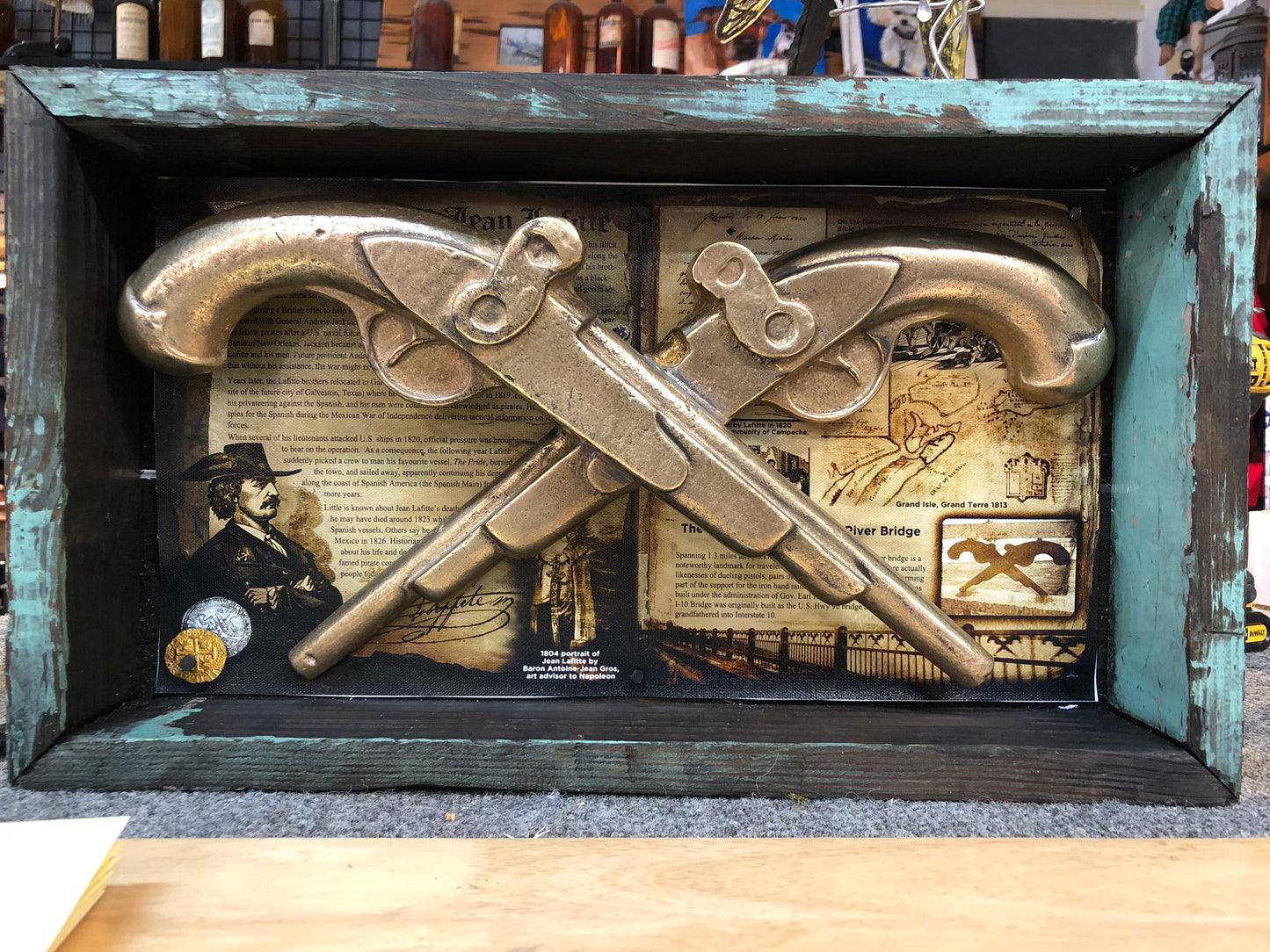 Jean Lafitte Pistols: Solid Cast Brass
