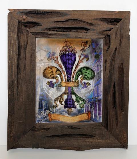 Candice Alexander Fleur De Lis Mardi Gras Jester Queen Cypress Frame