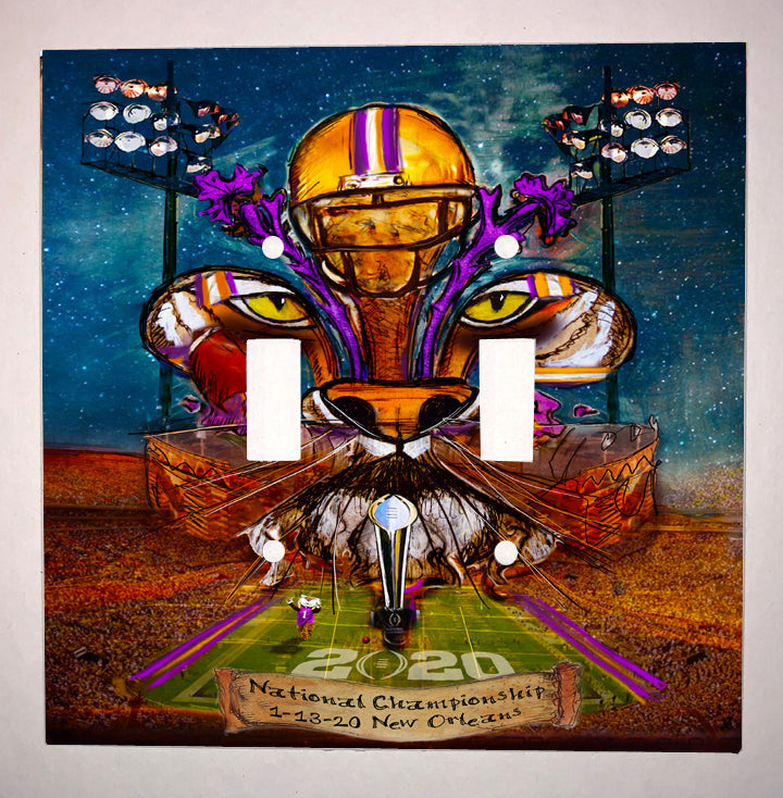 LSU Championship 2020 Louisiana Fleur De LIs Art by Candice Alexander Louisiana Artist