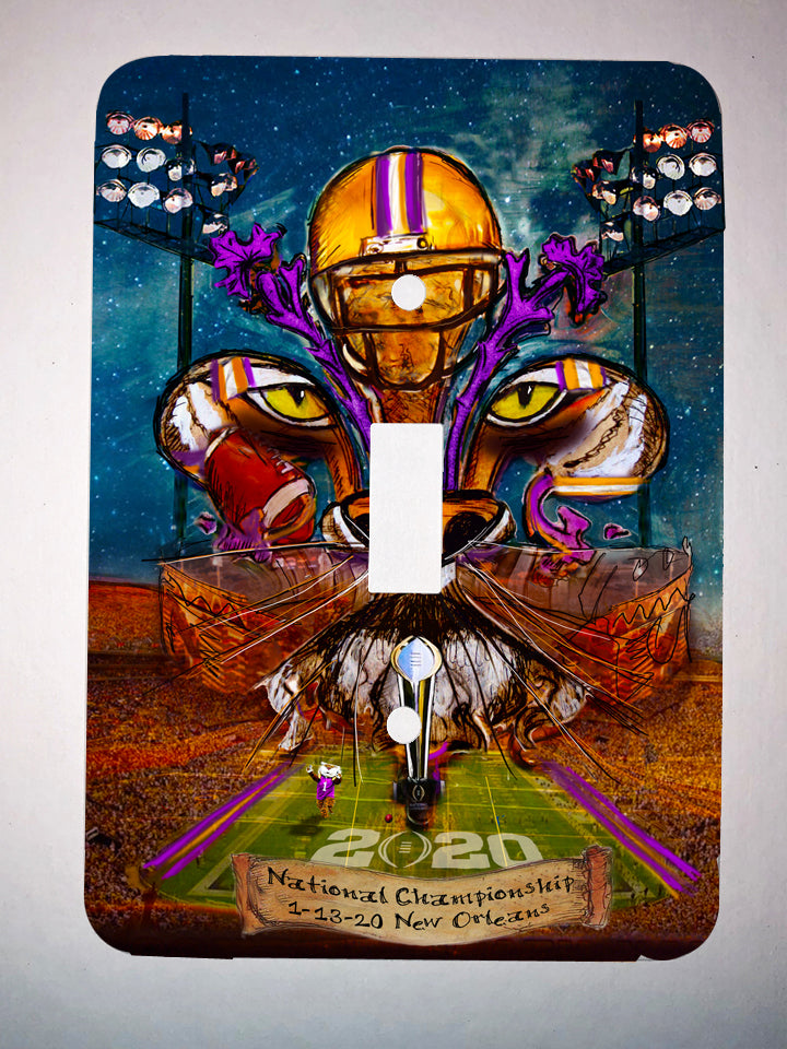 LSU Championship 2020 Louisiana Fleur De LIs Art by Candice Alexander Louisiana Artist