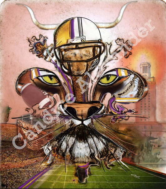 LSU LONGHORNS Fleur de Lis design by Candice Alexander, Fleur De Lis Artist Fleur De Lis art by Candice Alexander, Louisiana Artist