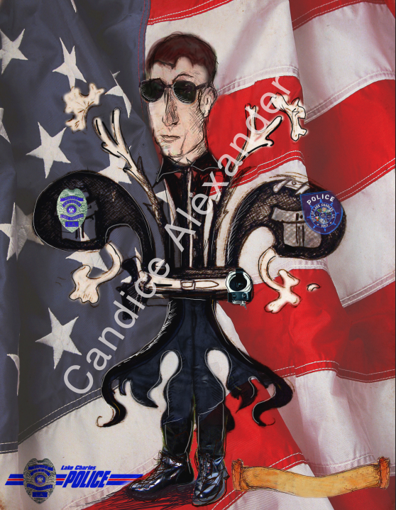 Lake Charles Police Fleur de Lis design by Candice Alexander, Fleur De Lis Artist