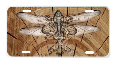 Dragonfly Wood Background
