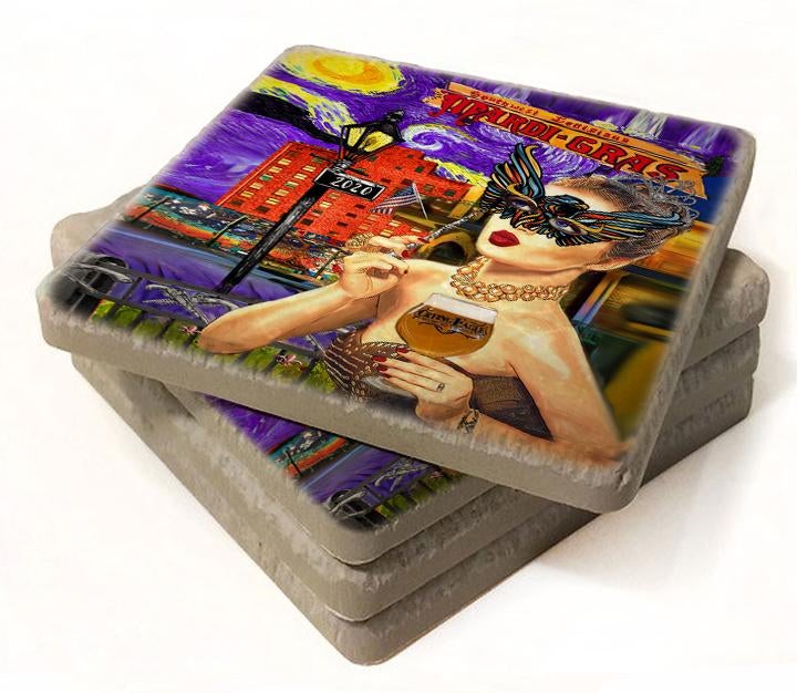 2020 Official SWLA Mardi Gras Poster Coaster