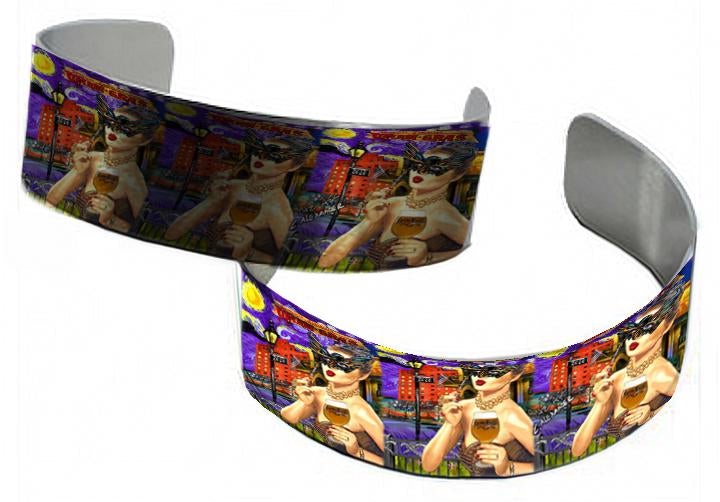 2020 Official SWLA Mardi Gras Poster Metal Cuff