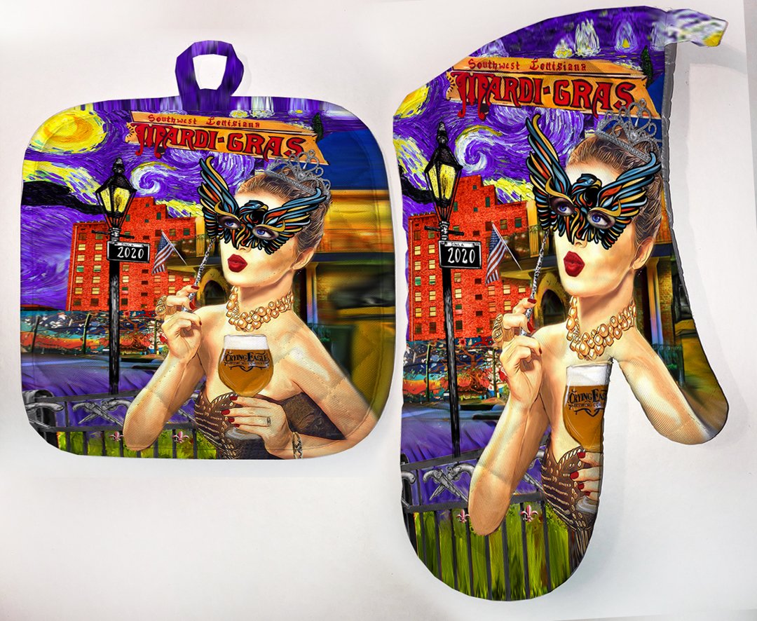 Candice Alexander, Louisiana Artist, creates the 2020 Official SWLA Mardi Gras Poster