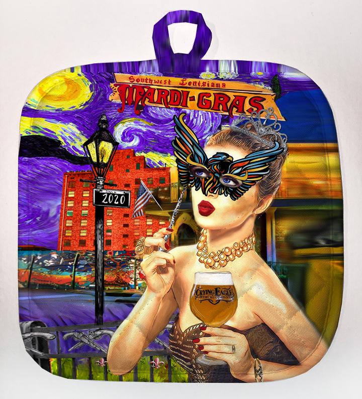 Candice Alexander, Louisiana Artist, creates the 2020 Official SWLA Mardi Gras Poster