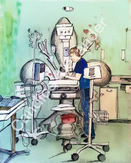 nicu Fleur De Lis art by Candice Alexander, Louisiana Artist