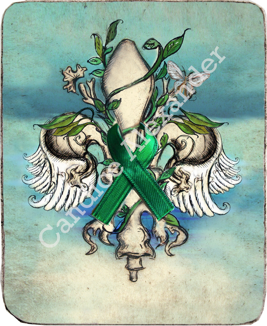 Organ Doner Fleur De Lis art by Candice Alexander, Louisiana Artist Fleur de Lis art by Candice Alexander, Fleur De Lis Artist