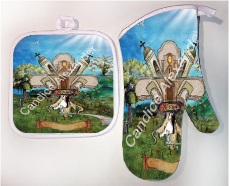 St. Martin DePorres Wedding Pot Holder & Oven Mitt