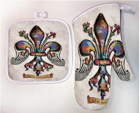Autism Pot Holder & Oven Mitt