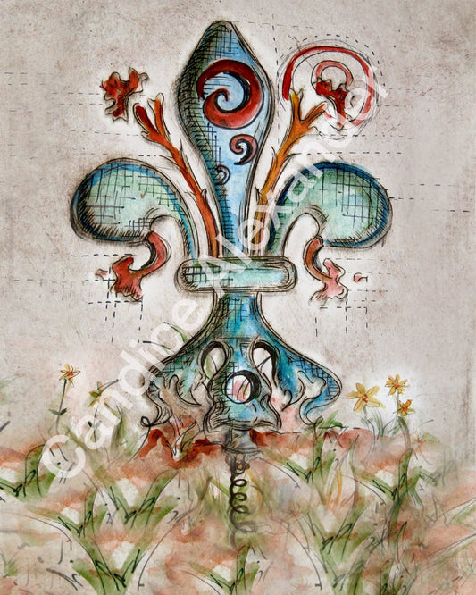 Palmergrid Fleur De Lis Design Candice Alexander Fleur De Lis art by Candice Alexander, Louisiana Artist