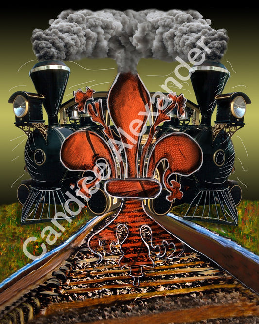 Purdue Fleur De Lis art by Candice Alexander, Louisiana Artist