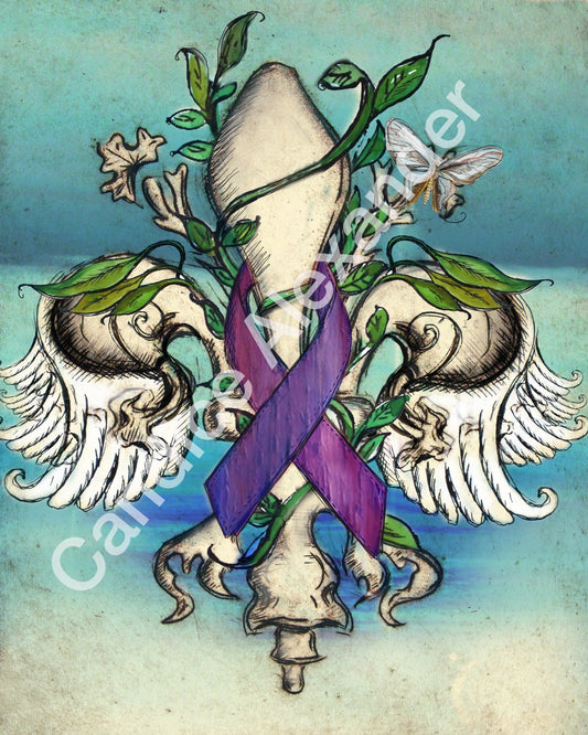 Sarcoidosis Strength Fleur De Lis art by Candice Alexander, Louisiana Artist Fleur De Lis Art by Candice Alexander Fleur de Lis Artist