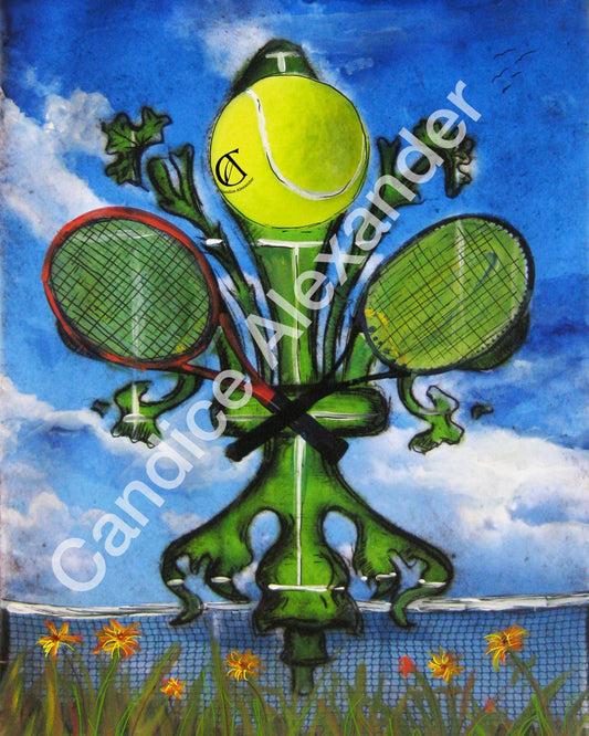 Tennis Fleur De Lis by Candice Alexander Fleur De Lis Artist Fleur De Lis art by Candice Alexander, Louisiana Artist