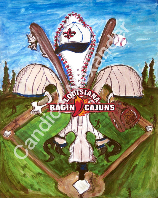 ULL Baseball Fleur De Lis Design by Candice Alexander, Fleur De Lis Artist
