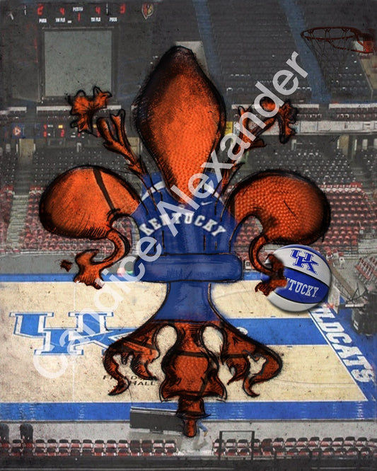 University of Kentucky Football Fleur De Lis Design by Candice Alexander, Fleur De Lis Artist