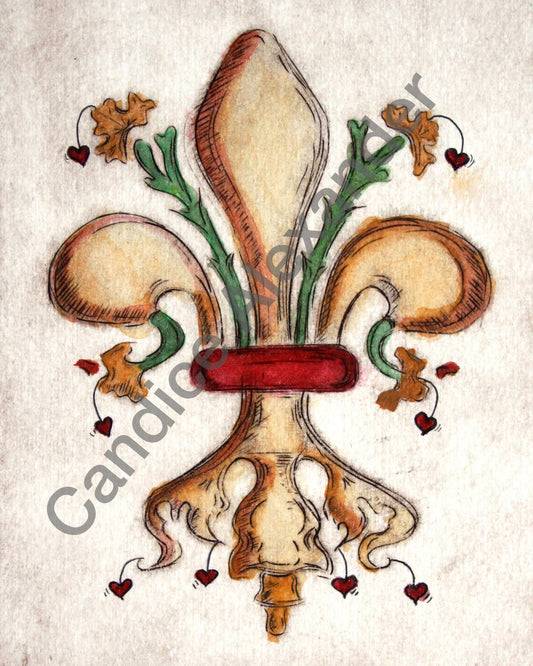 Valentine Fleur De Lis Design by Candice Alexander, Fleur De Lis Artist