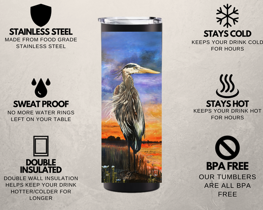 Blue Heron Tumbler
