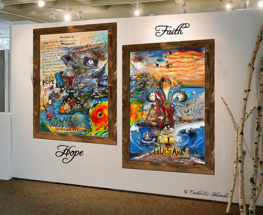 Candice Alexander, Fleur De Lis, Louisiana Artist, Acrylic Painting, Inspiration Pietre Bruegal, Calvary, Hurricane Laura, Hurricane Delta, Lake Charles, Southwest Louisiana, Faith, Hope Inspiring Art, Paige Vidrine, Mississippi, Texas, Ocean Springs, Fine Art, Geese, Crab, Peacock, Sallier Oak, Pinky, God, Jesus, Honey Bee, Anchor, Mocking Bird, Manatee, Barred Owl, Crawfish, Mosquito, Gulf of Mexico, McDonalds, Michael Boyer, Mike Boyer, SWLA Edit alt text