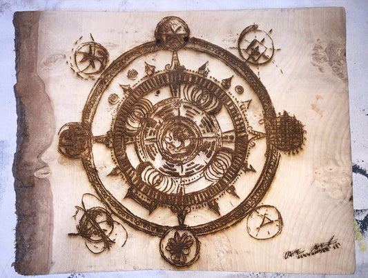Full Circle Wood Wood Engraving "One of a Kind"