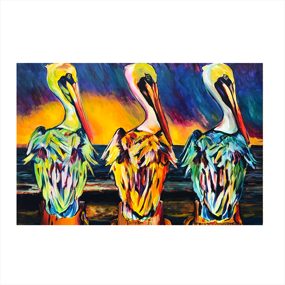 Three Pelicans Door Mat