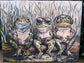 Speak, See, and Hear No Evil Frogs