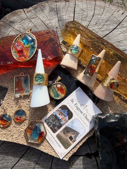 St. Eugene Church Stained Glass Earrings