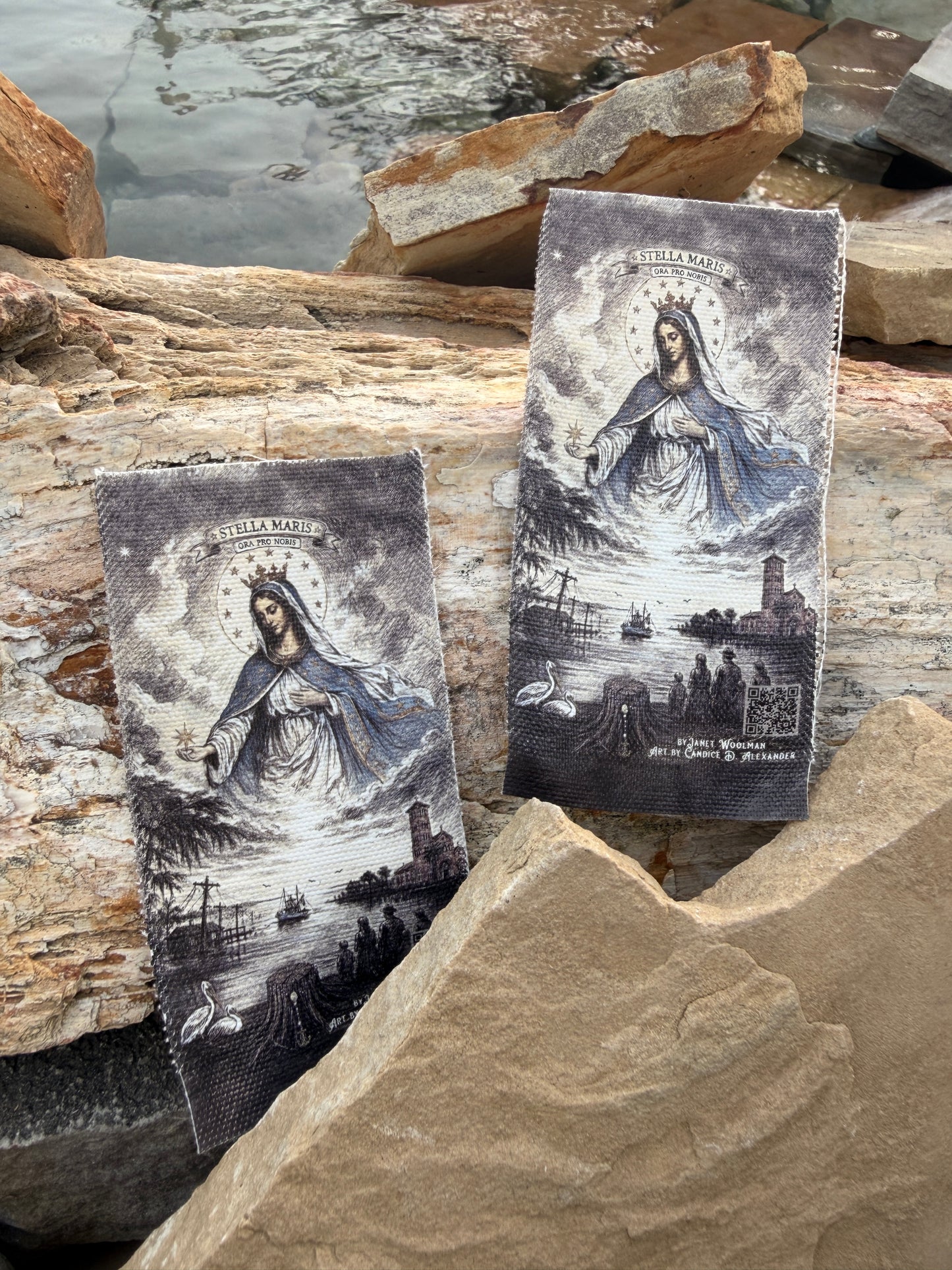 Stella Maris, Star of the Sea Cloth Bookmarks